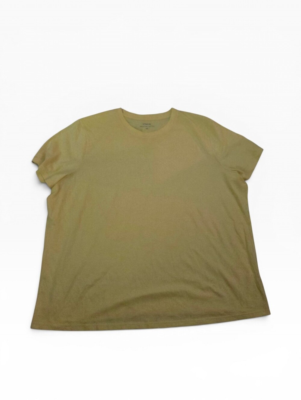 VINCE  Women's 3X Yellow Short Sleeve Crew Neck Pima Cotton T-shirt Top
